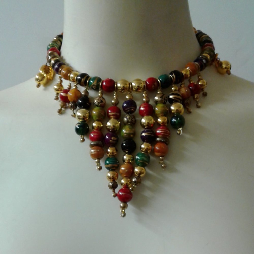 Multicolor  Wire Necklace